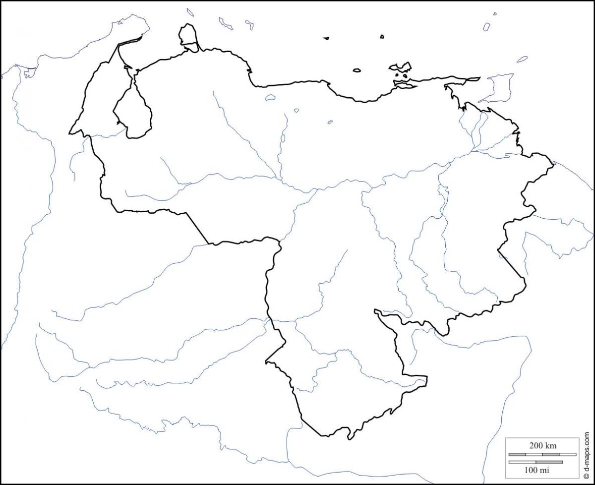 venezuela prázdné mapě