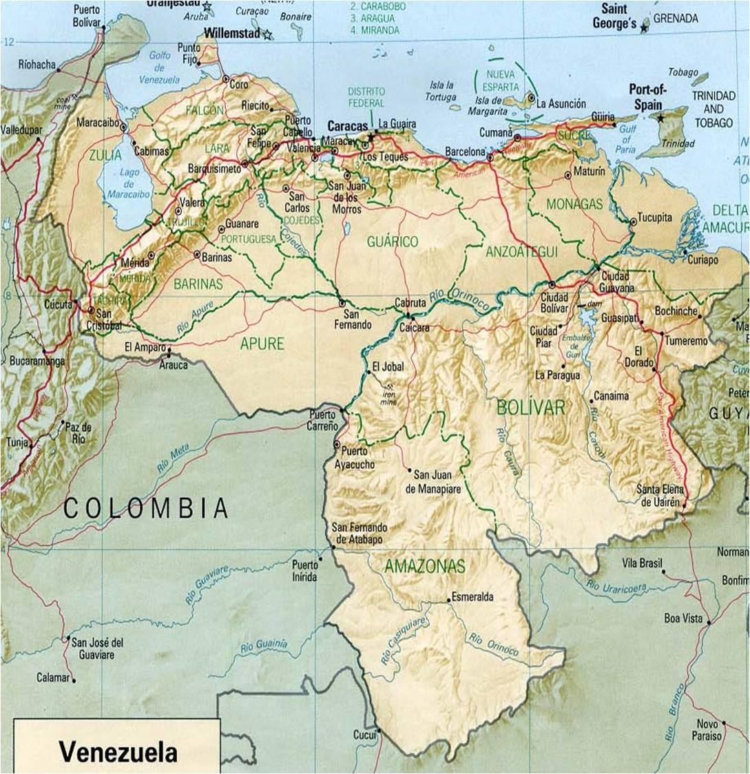 mapa venezuely řeky