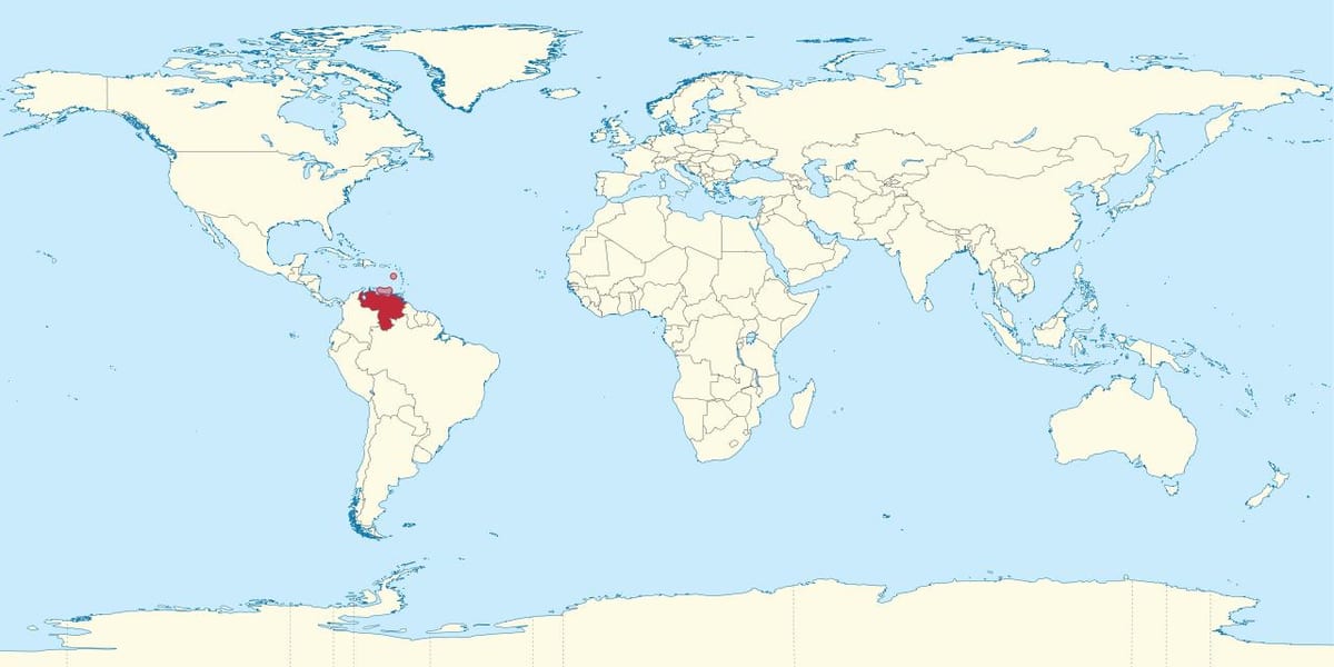 venezuela na mapě světa