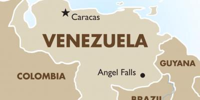 Venezuela kapitálu mapě