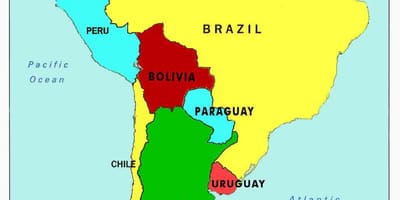 Mapa venezuely a okolních zemí