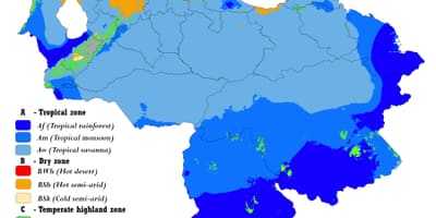 Mapa venezuely klimatu