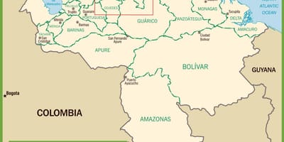 Mapa venezuely politické
