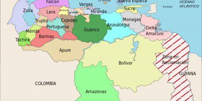 Mapa venezuely státy