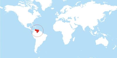 Mapa venezuely místo na světě