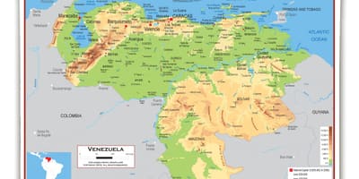 Mapa venezuely nadmořská výška